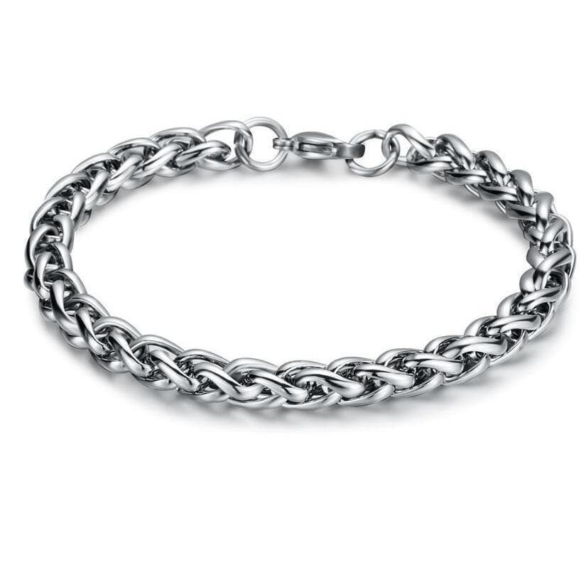 Armband -Wheat link rostfritt stål 21cm x 10 mm