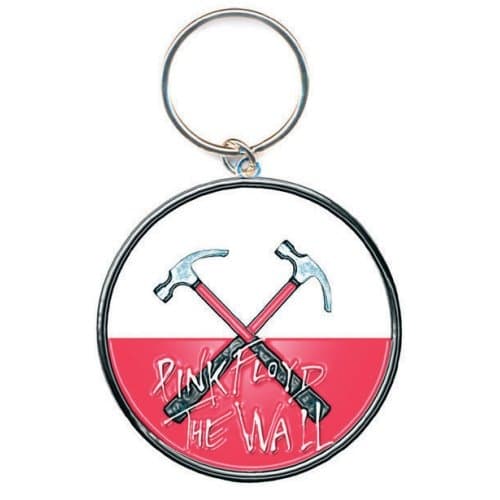 Pink Floyd Keychain: The Wall Hammers Logo (Enamel In-fill)