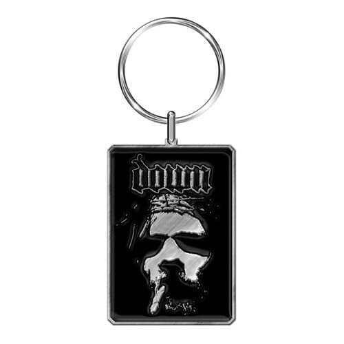 Down Keychain: Logo/Face (Enamel In-fill)