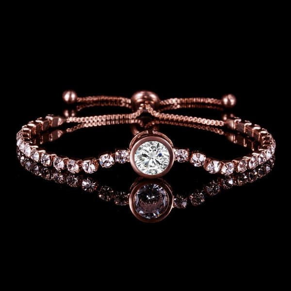 Vackert armband med zircon lyx gåva 18k guldplätering