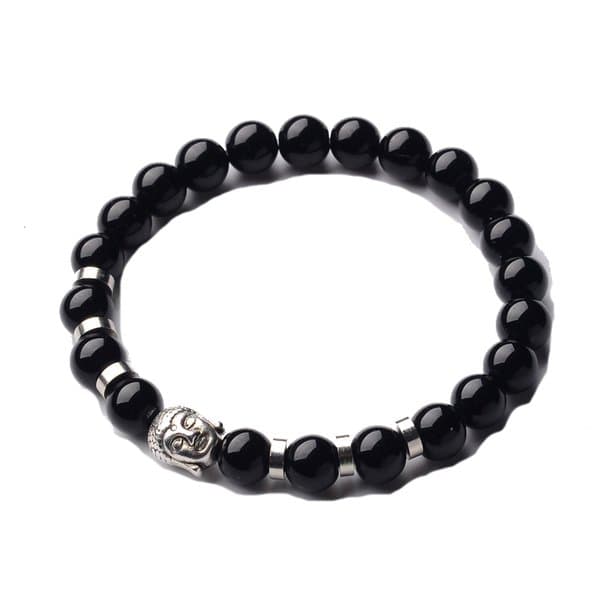 stilrent blackstone armband med buddha