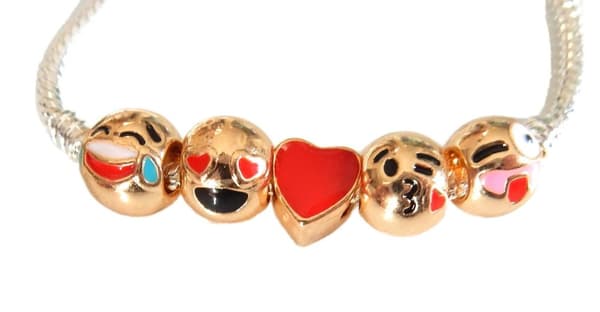 Armband 5x Emoji 18k Double | 925 Sterling Silver