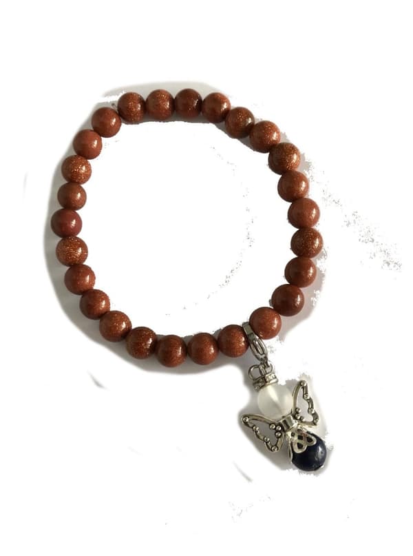 elastisk armband ädelsten ängel