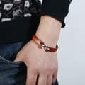 Miniatyrbild 3 av 11: Handgjort minimalistiskt armband i äkta läder i autentisk stil