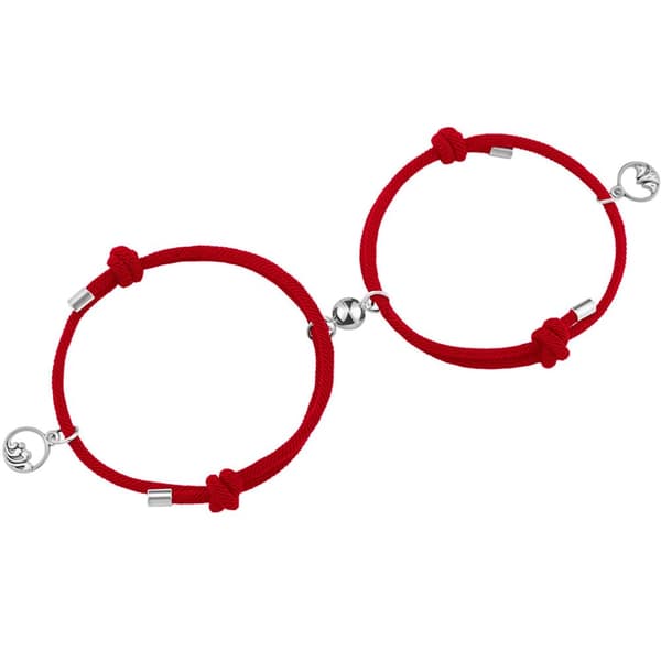 Pararmband med Magnet - Röd