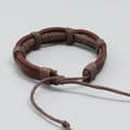 Miniatyrbillede 4 af 8: Unikt håndlavet armbånd til mænd i brunt og sort læder