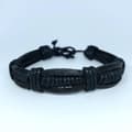 Miniatyrbillede 2 af 8: Unikt håndlavet armbånd til mænd i brunt og sort læder