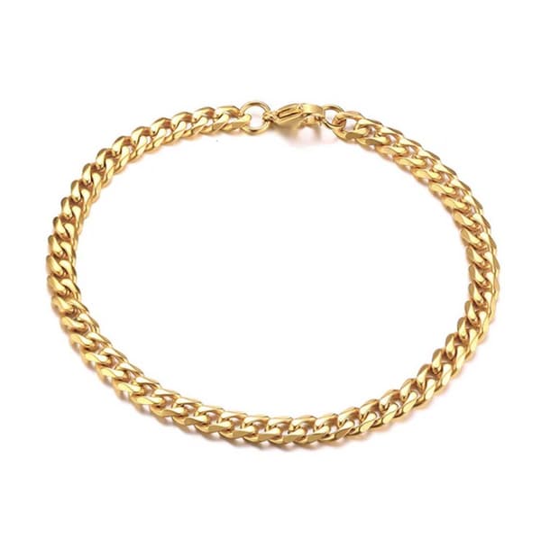 Pansarlänk Armband Kedjearmband Guld 5mm