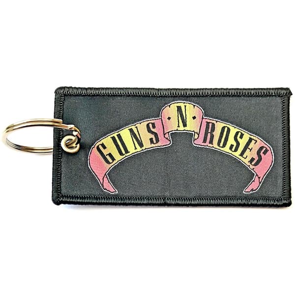 Guns N' Roses Keychain: Scroll Logo (Double Sided Patch)