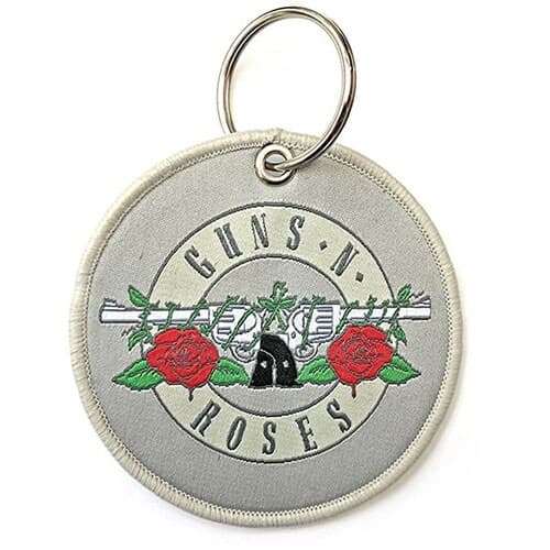 Guns N' Roses Keychain: Silver Circle Logo (Double Sided Patch)