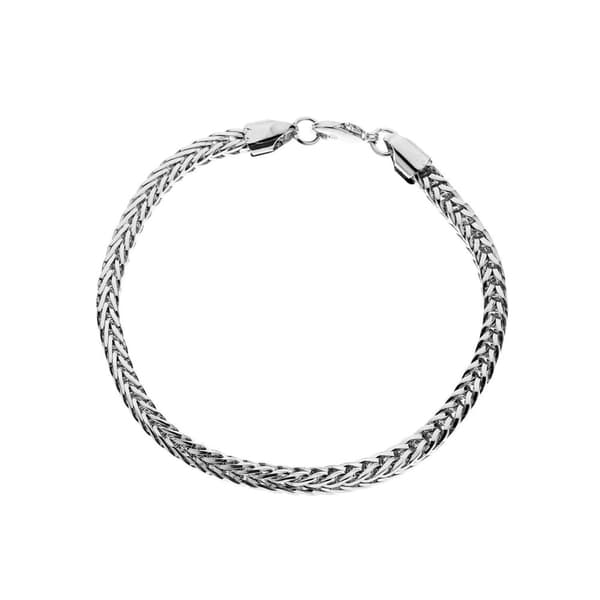 Luksuriøst titanium armbånd + halskæde til mænd i sort eller sølv Silver bracelet