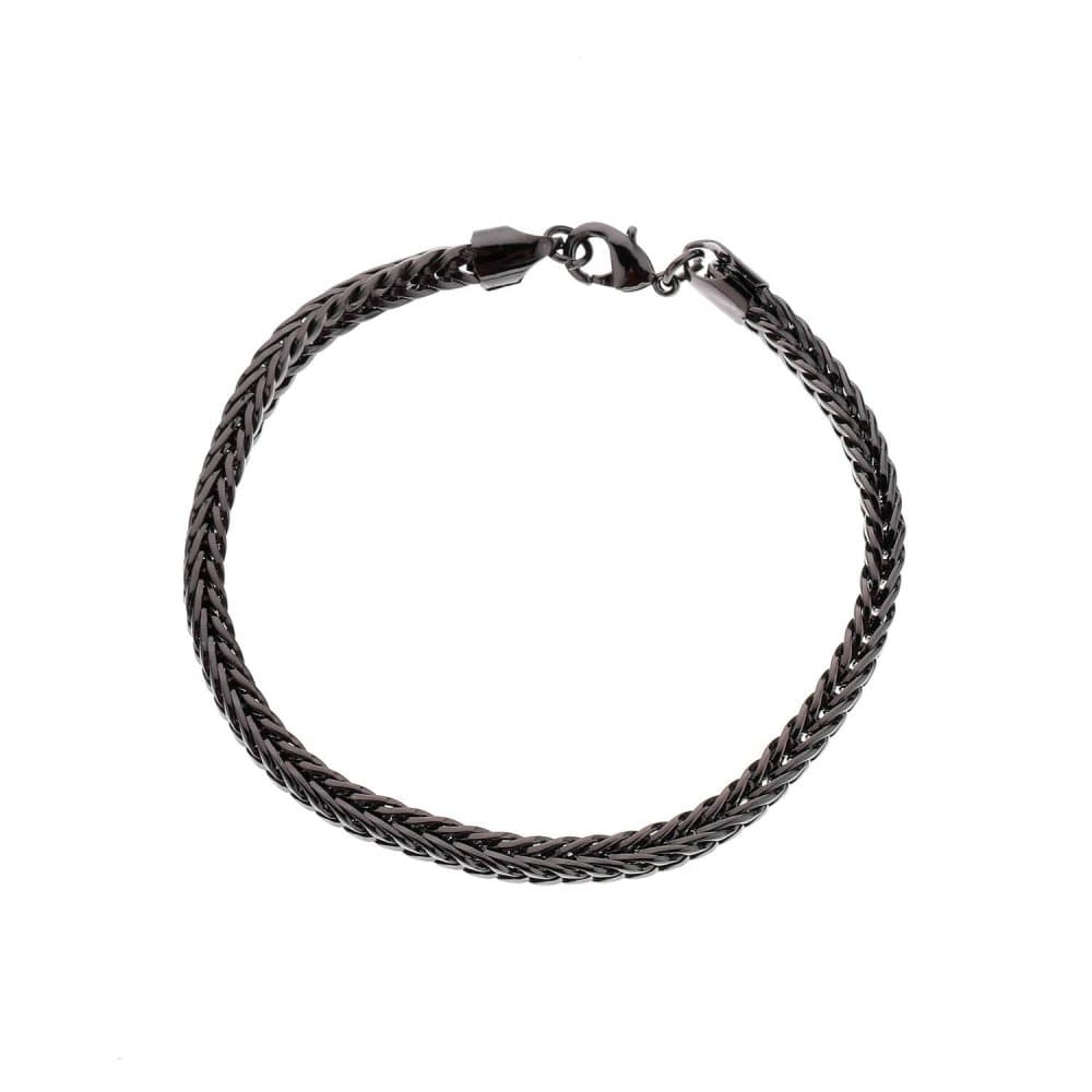 Lyxigt titanium armband + halsband för män i svart eller silver