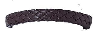 Handgjort armband för män flätat läder i brunt