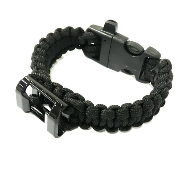 Paracord Armband - med kapsylöppnare svart