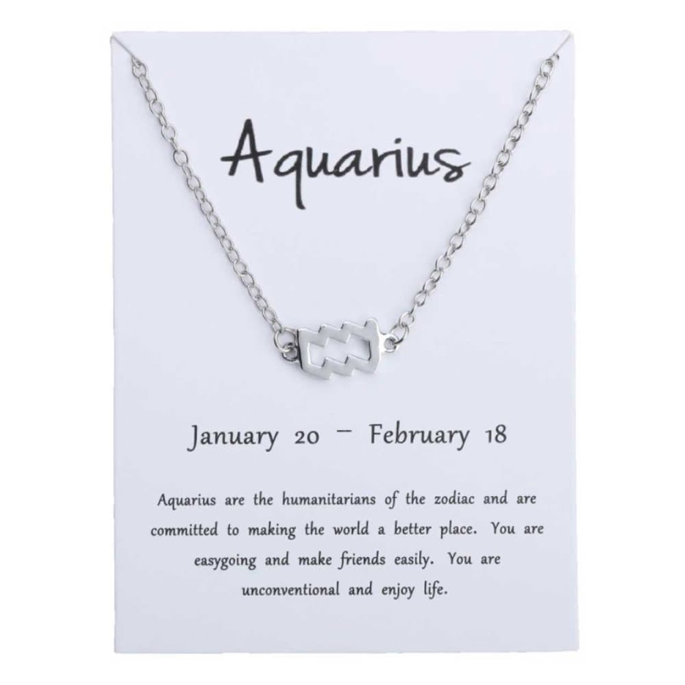 Gåvoarmband Stjärntecken Vattumannen Aquarius Armband Silver