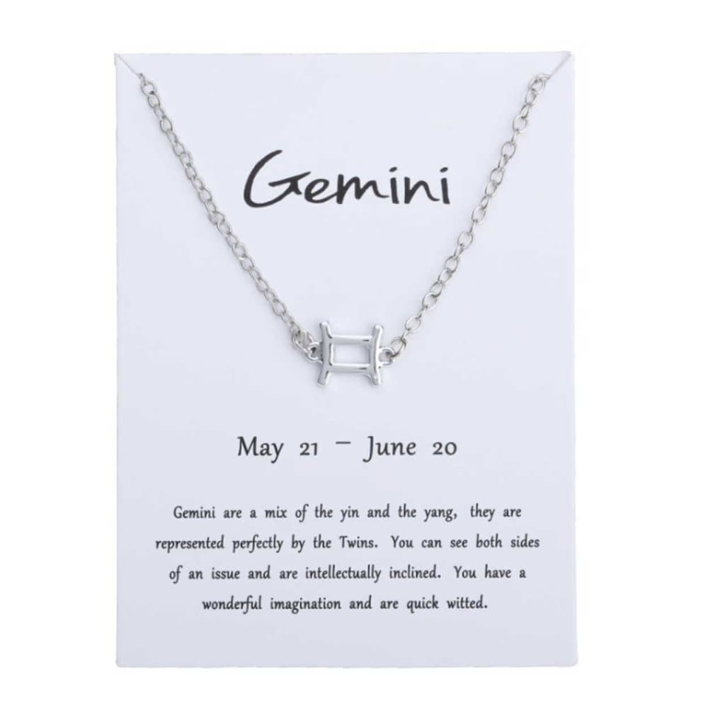 Gåvoarmband Stjärntecken Tvillingarna Gemini Armband Silver