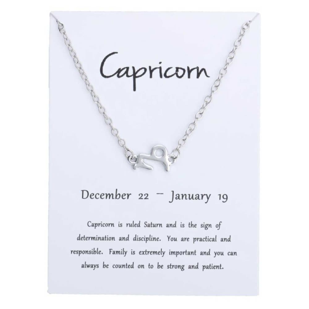 Gåvoarmband Stjärntecken Stenbocken Capricorn Armband Silver