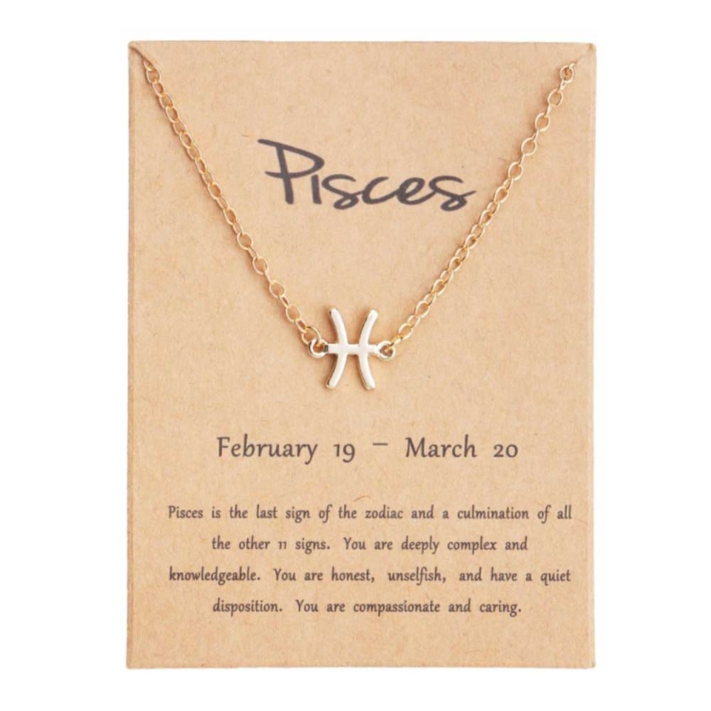 Gåvoarmband Stjärntecken Fiskarna Pisces Armband Guld