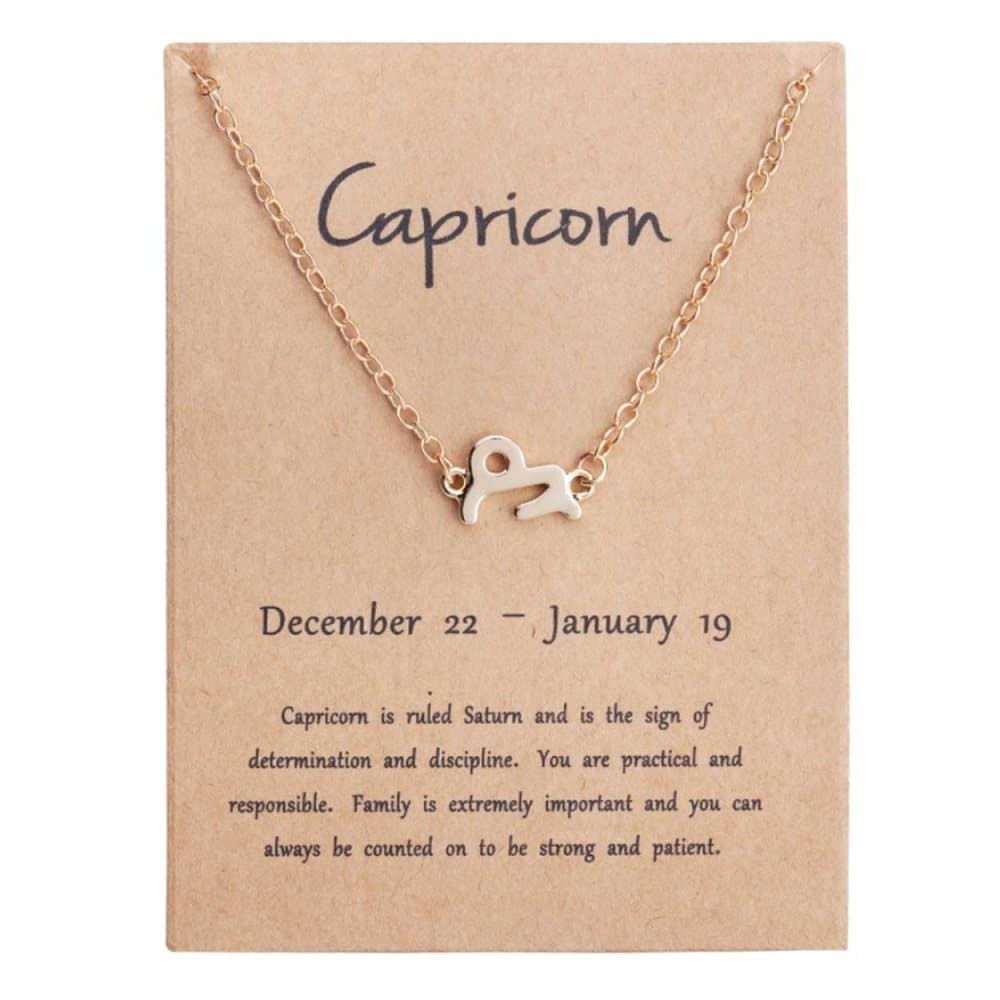 Gåvoarmband Stjärntecken Stenbocken Capricorn Armband Guld