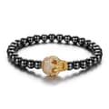 Miniatyrbild 3 av 4: Armband med dödskalle med diamanter elastiskt band unisex zirkon