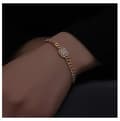 Miniatyrbild 5 av 5: Lyxigt 18K guldpläterat armband med zircon kuber Hip hop