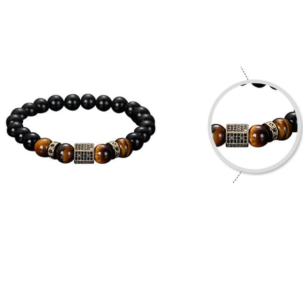 Slittåligt Stilrent Kularmband (Tiger Eye)