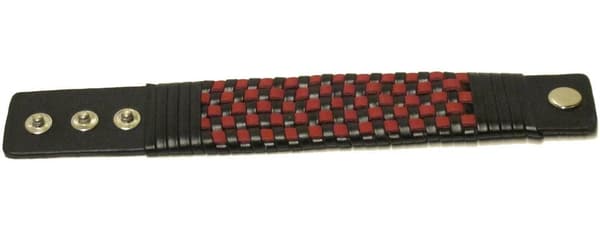 Flettet læderarmbånd