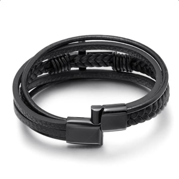 Stilsäkert Hög Kvalitets PU-Läder Kors Armband