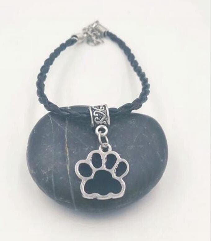 Armband Tass Katt/Hund SvartDjurälskare