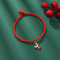 Miniatyrbilde 1 av 6: Handmade woven bracelets with Christmas motifs red snow fir