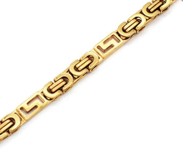 Incredibly stylish chain in beautiful pattern bracelet gold plating for men