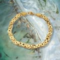 Miniatyrbilde 1 av 2: Incredibly stylish chain in beautiful pattern bracelet gold plating for men