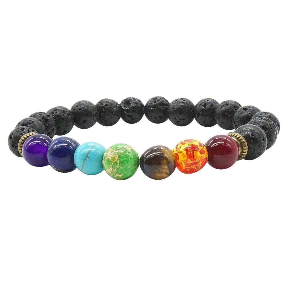 7 Chakra Lava Stone Diffuser Bracelet