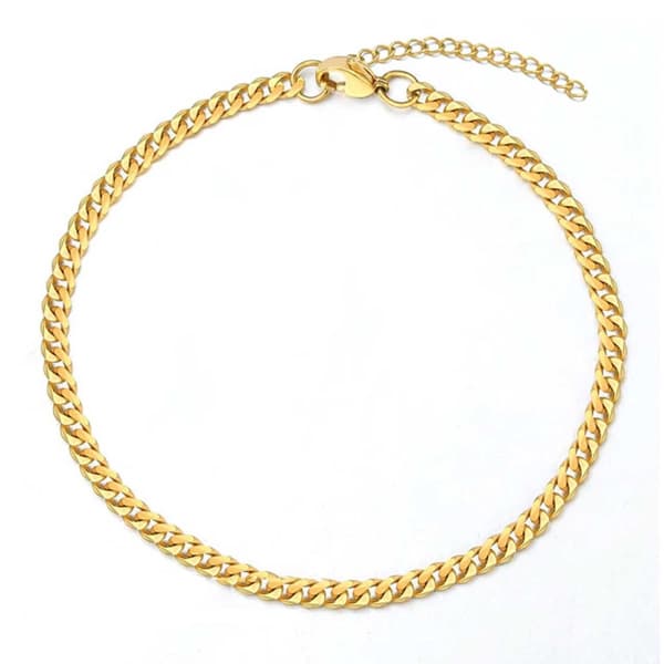 Justerbar Pansanlänk Kedjearmband Guld Kedja 3mm