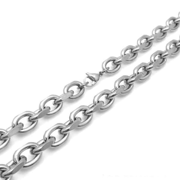 Ankarlänk halsband i  Stål som håller färgen livet ut