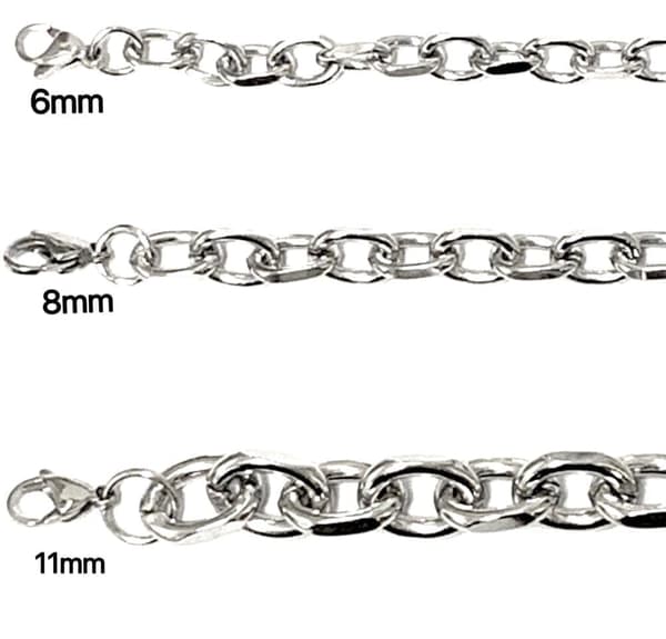 Ankarlänk halsband i  Stål som håller färgen livet ut
