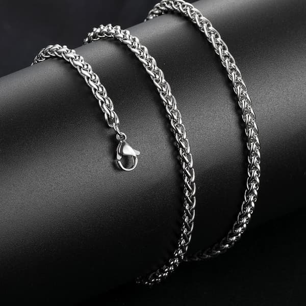 Luksuriøst titan armbånd for menn punk + halskjede