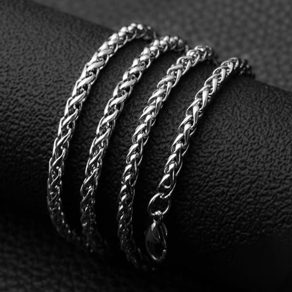 Leveä ja ylellinen titaanirannekoru miehille punk + yhteensopiva kaulakoru Necklace