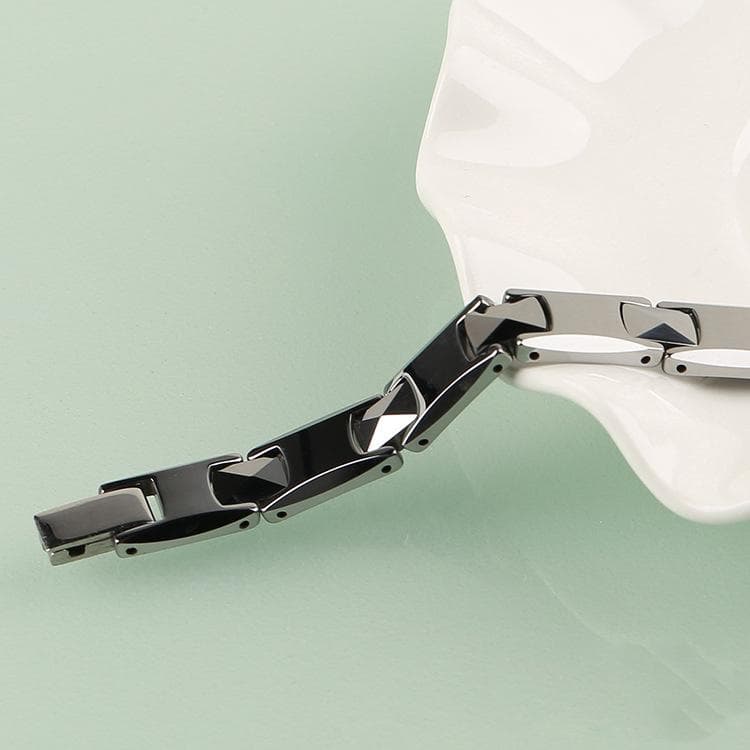 Noorzai Scandinavia - Armband i tungsten för män silverkedja magnetterapi
