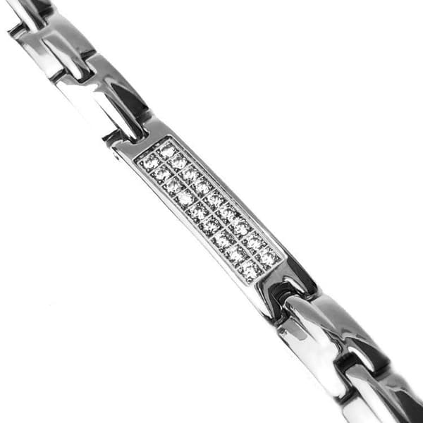 Noorzai S - Strass stenar magnetiskt armband rostfritt stål män