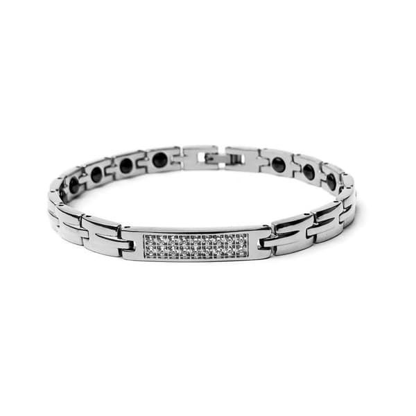 Noorzai S - Strass stenar magnetiskt armband rostfritt stål män