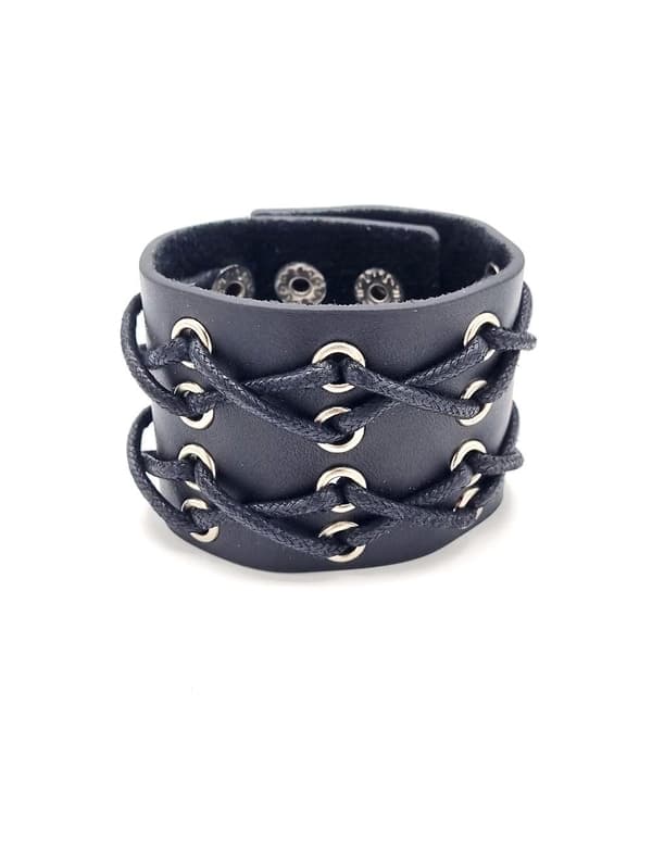 Læderarmbånd med snor