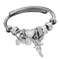 Miniatyrbild 1 av 2: Rostfritt stål Silver Tone Charm Retro Armband Rhinestone Fairy