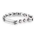 Miniatyrbilde 2 av 3: Noorzai S - Rhinestone stones magnetic bracelet stainless steel men
