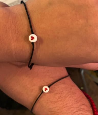 rött hjärta Pararmband vänskapsarmband med kärlekskort