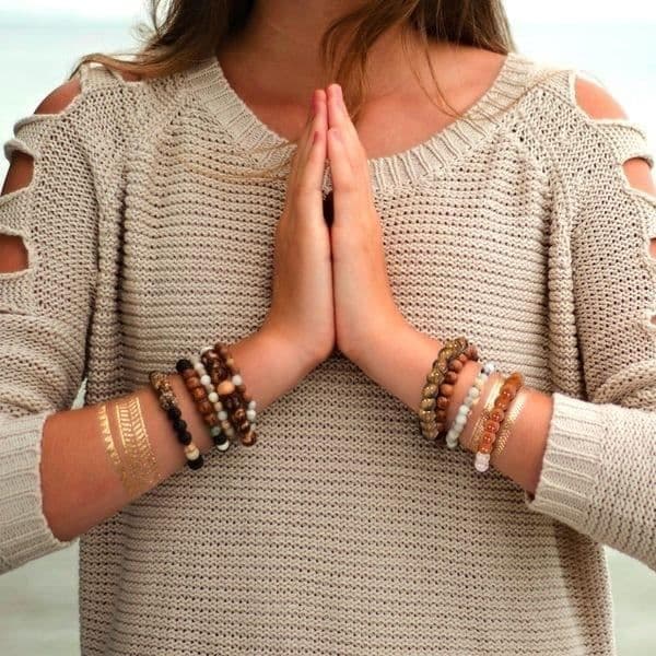Armband - Tigeröga - Amber Brun - Elastisk 19cm - Unisex - Naturlig Sten
