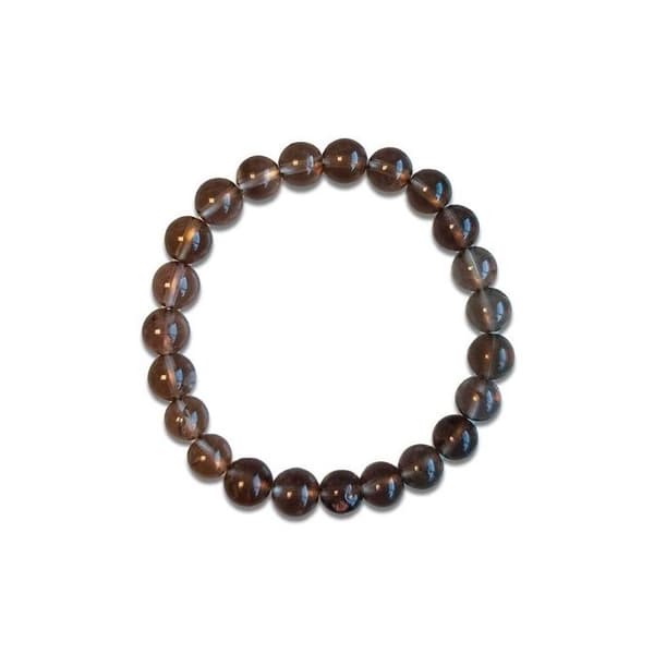 Armband - Naturlig sten - Rökkvarts - Elastisk 19cm - Unisex - Brun