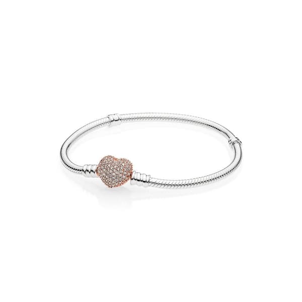 Pandora 586292CZ Ruususydänpidike hetket Hopea rannekoru 21 cm