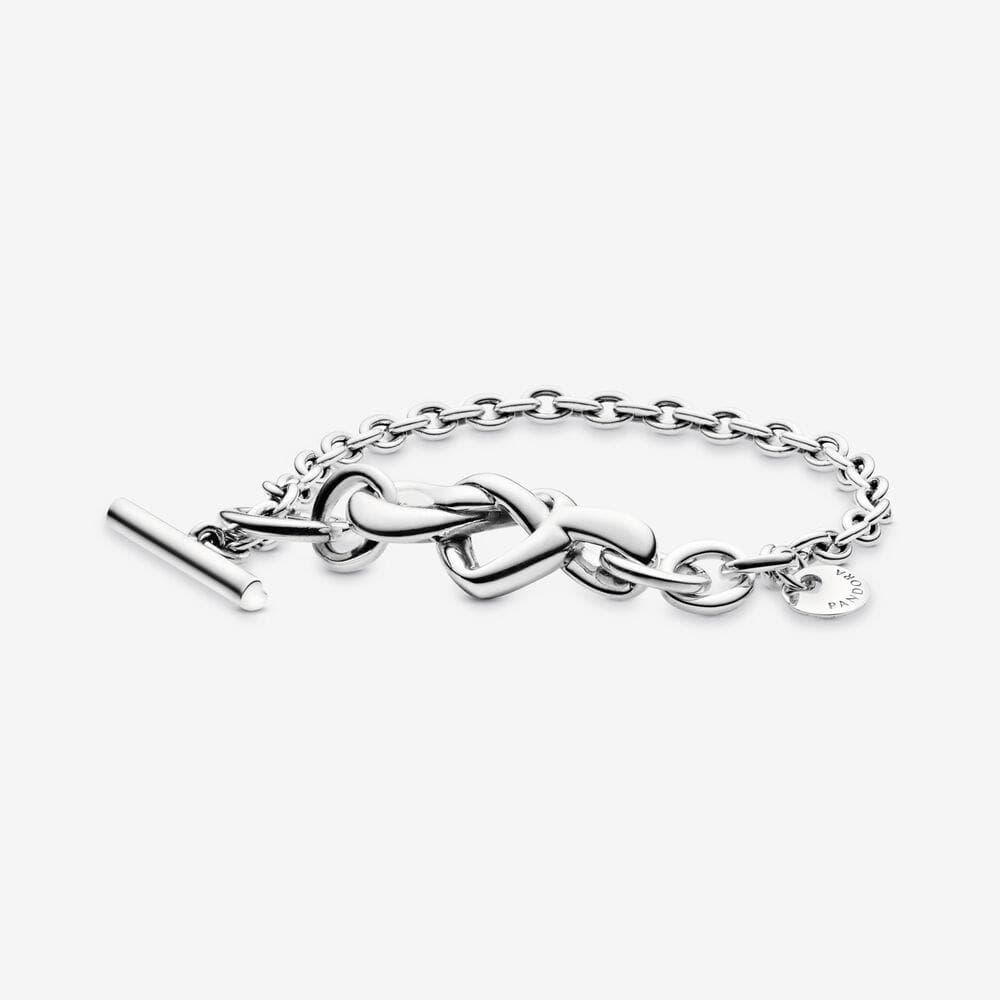 Pandora 598100-20 Knotted Heart T-Bar Armband