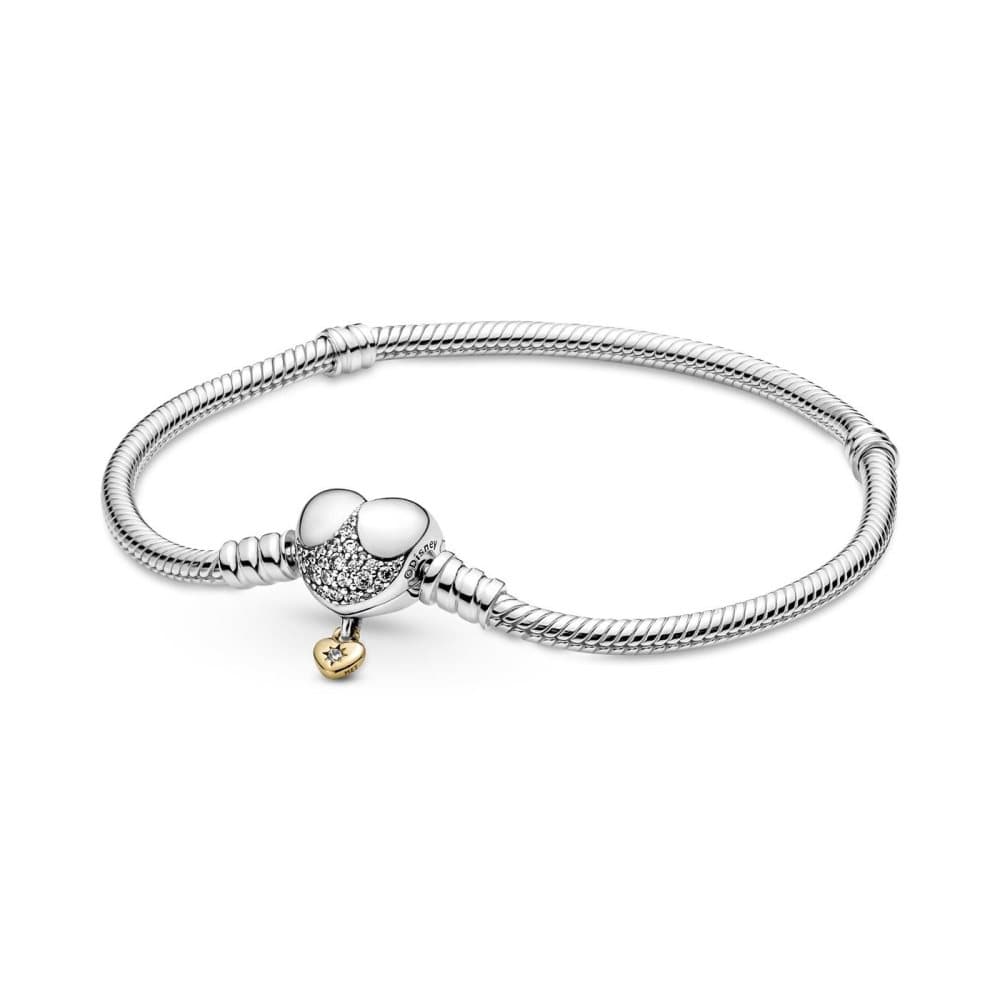 Pandora 569563C01-20 Moments Heart Snake Chain Armband